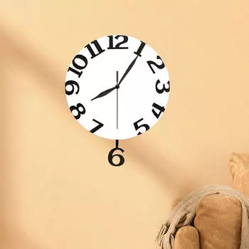 Современные круглые настенные часы, элегантные часы для домашнего декора белый
