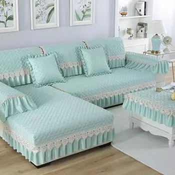 Современные кружевные однотонные диванные подушки, противоскользящие чехлы для диванов, украшения для дома, пылезащитные диванные полотенца, чехлы на все времена года 70*70cm