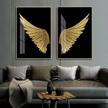 Современные крылья мечты ангельские крылья постеры и принты абстрактная живопись на холсте настенные панно искусство для декора гостиной Cuadros 21cm30cm NoFrame