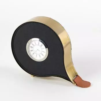 Современные легкие роскошные металлические кожаные креативные часы настольные часы настольные часы украшения модель дома офис продаж абстрактные мягкие украшения