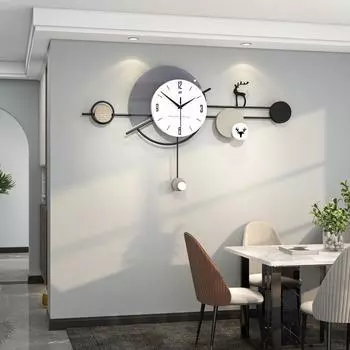 Современные легкие роскошные настенные часы для гостиной, часы для украшения дома, часы для ресторана, высококачественные настенные часы, простые креативные настенные часы