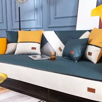 Современные лоскутные чехлы для диванов, 2-3-местные водонепроницаемые чехлы на сиденья диванов, нескользящие чехлы для мебели для домашних животных, собак, детей Cushion cover30x50cm