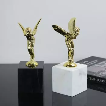 Современные медные черно-белые мраморные украшения Rolls-Royce Гостиная Гостиная Мягкая мебель Аксессуары Световые украшения