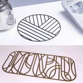 Современные металлические кованые железные изолированные подставки под тарелки для кухни, ресторана, модные металлические подставки для моделей, выставочных залов, украшений