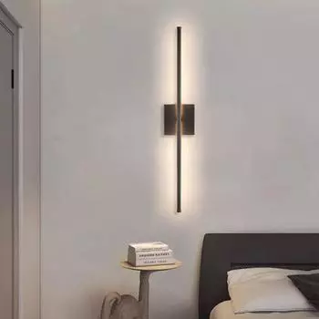 Современные металлические трубчатые настенные светильники с плавной регулировкой яркости, перезаряжаемые светодиодные настенные светильники для гостиной, спальни, ванной комнаты, прикроватные светильники Stepless dimming чёрный