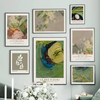 Современные минималистичные ботанические цветочные выставочные плакаты и принты, настенная живопись на холсте для гостиной, декоративные картины A4 21X30cm No Framed