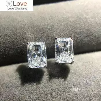 Современные модные женские серьги, простой дизайн, темпераментные женские аксессуары, блестящие прямоугольные фианиты, стильные ювелирные изделия, подарок