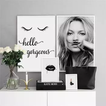 Современные мотивационные цитаты настенный постер сексуальные губы женский портрет холст картина маслом украшение дома шикарное украшение 21x30cm No Frame