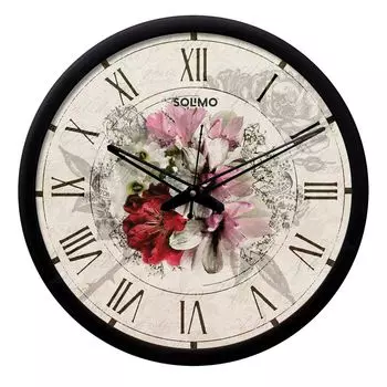 Современные настенные часы 12 дюймов из пластика и стекла - Дизайнерские (Бесшумное движение, черная рамка)