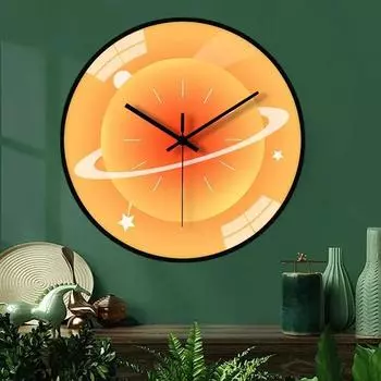 Современные настенные часы без перфорации для дома, креативные настенные модные часы для ресторана, атмосфера, новые легкие роскошные часы 8 inch