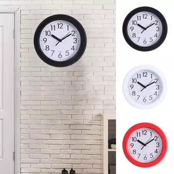 Современные настенные часы, дизайн с большими цифрами, легко читаемые, на батарейках, бесшумные, не тикающие, декоративные подвесные часы чёрный