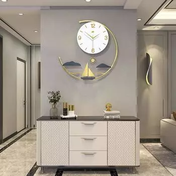 Современные настенные часы для дома, гостиной, входа, настенные часы, простые, индивидуальные, креативные, художественные часы JT2120245x45CM