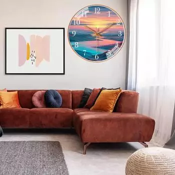 Современные настенные часы из стекла в скандинавском стиле для кухни, креативные настенные часы для домашнего декора, бесшумные часы для кофейни, украшения дома 8 inch