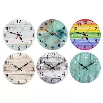 Современные настенные часы Yousheng, 10 дюймов, в винтажном стиле, с большими цифрами, на батарейках, легко читаемые, деревянные декоративные часы, товары для домашнего офиса F