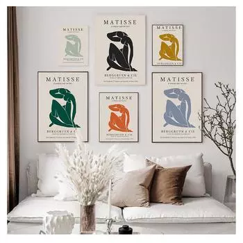 Современные настенные художественные постеры и принты, абстрактный настенный холст без рамки, Анри Матисс, блюз, мода в стиле ретро 21cm30cm NoFrame