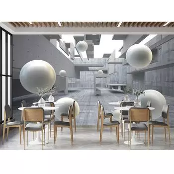 Современные обои Трехмерные сферические космические 3D-обои, фоновые настенные фрески для гостиной и спальни 200 cm(W) x 140 cm(H)