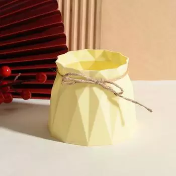 Современные пластиковые вазы Домашнее украшение Антикерамические вазы Имитация ротанга Ваза для цветов Европейская свадьба Современные украшения Корзина жёлтый