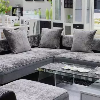 Современные подушки для дивана, однотонные чехлы для диванов в гостиную, замшевый тканевый чехол для дивана, утолщенный плюшевый мягкий и нескользящий чехол для дивана 60x60cm 1pcs лавандовый