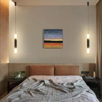 Современные подвесные светильники с длинным кабелем для прикроватной тумбочки, гостиной, освещения фойе, скандинавский светодиодный потолочный подвесной светильник, теплый белый свет