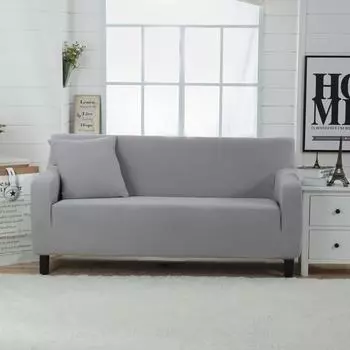 Современные полосатые чехлы для дивана, вязаные жаккардовые чехлы для угловых диванов, однотонные эластичные чехлы для мебели, эластичные секционные чехлы для диванов 1 seater 90x140cm