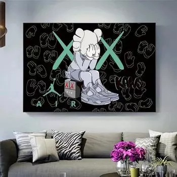 Современные поп-арты с героями мультфильмов для девочек, холст, живопись, художественные постеры и принты для дома, декоративные настенные панно Cuadros 21x30cm No Frame