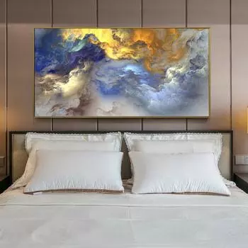 Современные постеры и принты на холсте, настенная живопись маслом для гостиной, домашний декор, креативные абстрактные красочные картины с облаками 21*30cm