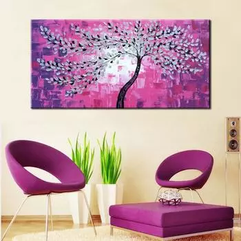 -Современные постеры и принты, настенная живопись на холсте, акварельные изображения деревьев, настенное украшение для стены гостиной 21*30cm