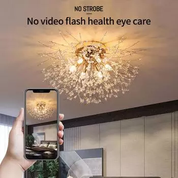 Современные потолочные люстры IRALAN 2025, роскошные хрустальные 3-цветные меняющие свет лампы для спальни, для дома и декора 220 V