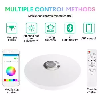 Современные потолочные светильники RGB затемнение домашнее освещение приложение Bluetooth музыка свет 42 Вт 60 Вт умные потолочные светильники с пультом дистанционного управления AC220V