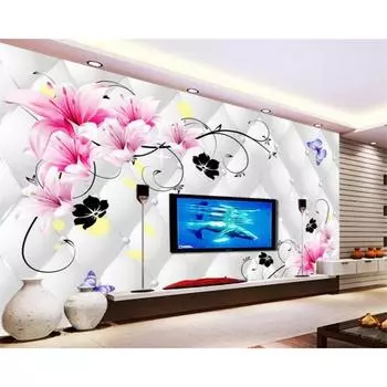 Современные простые 3d обои Ювелирные изделия Цветочные настенные фрески Гостиная Спальня Обои 200 cm(W) x 140 cm(H)