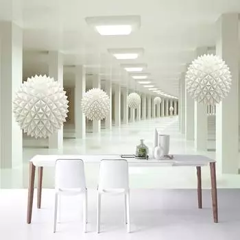 Современные Простые 3D Стерео Абстрактные Космические Белые Сферы Настенные Обои Офис Гостиная ТВ Диван Фон Настенный Декор 200 cm(W) x 140 cm(H)