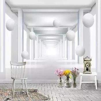 Современные простые 3D стерео пространственные расширяющиеся шаровые фотообои для гостиной, спальни, столовой, фоновые настенные фрески 200 cm(W) x 140 cm(H)