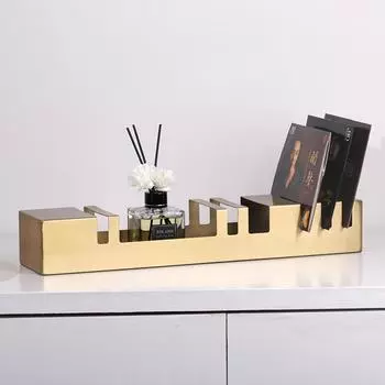 Современные простые европейские металлические полки, украшения, модель дома, офис продаж, входная стойка, мягкие украшения, легкие роскошные украшения