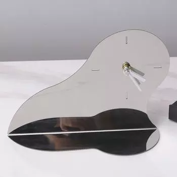 Современные простые металлические часы с зеркалом и озером, геометрические орнаменты, модель комнаты, входная мебель для телевизора