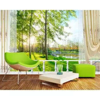 Современные простые обои 3d пасторальный пейзаж обои гостиная спальня диван фон декор обои 200 cm(W) x 140 cm(H)
