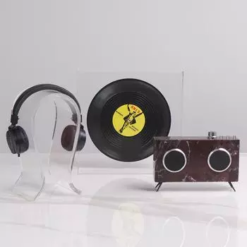 Современные простые прозрачные украшения для подставки для наушников, тумбы под телевизор, кабинета, гостиной, детской комнаты, украшения для музыкальной темы white earphones + earphone holder