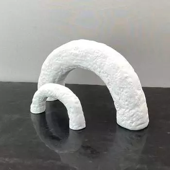 Современные простые смоляные черно-белые арочные геометрические орнаменты креативная модель дома гостиная прихожая мягкие украшения