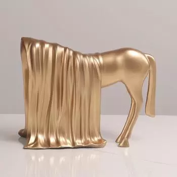 Современные простые смоляные украшения в виде лошадей и животных для дома, гостиной, винного шкафа, модельной комнаты, офиса продаж, входной светильник, роскошные аксессуары