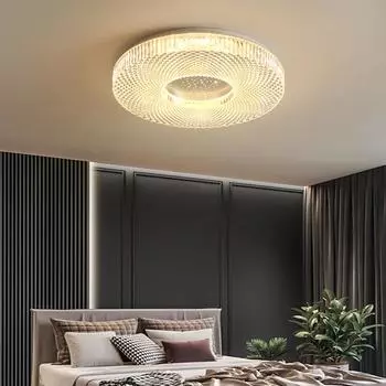 Современные простые светодиодные потолочные светильники, круглая акриловая люстра для гостиной, спальни, столовой, дома, внутреннее освещение, декор, потолочный светильник Diameter 40cm