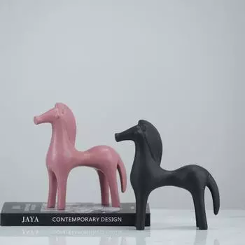 Современные простые украшения из смолы Пони Модель комнаты Кабинет Гостиная Спальня Милан Модные световые украшения