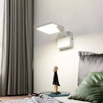 Современные регулируемые настенные светильники для гостиной, спальни, прикроватные тумбочки, AC90V-260V, светодиодные комнатные черно-белые лампы, освещение для прохода, украшение Neutral light чёрный