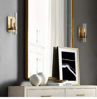 Современные роскошные настенные светильники со стеклянным абажуром, золотые/черные настенные светильники для спальни, гостиной, ресторана, светодиодные бра Warm White (2700-3500K)&110V белый