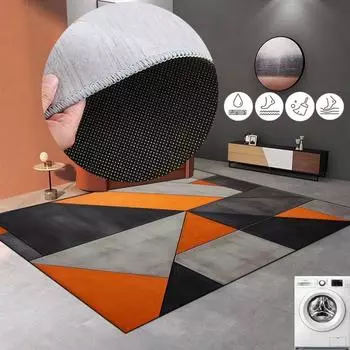 Современные роскошные украшения для дома Ковры для гостиной Диван Геометрический оранжевый гостиная Журнальные столики Коврик Нескользящие ковры для спальни 60x90cm door mat