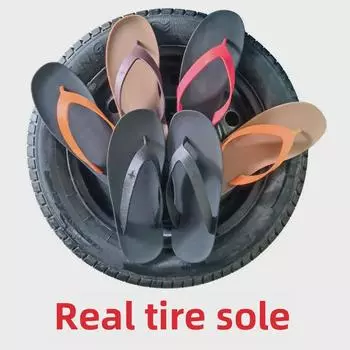 Современные шлепанцы из Таиланда: Мужские модные резиновые сандалии с подошвой из покрышек Size 42 - No. 10