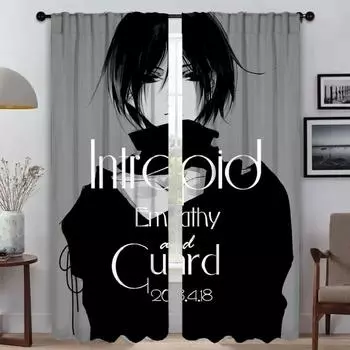 Современные шторы для гостиной, 2 шт., Атака титанов, затемняющие шторы, жалюзи, перегородки, противомоскитные шторы для камер W50xH70cmx2pcs-CL