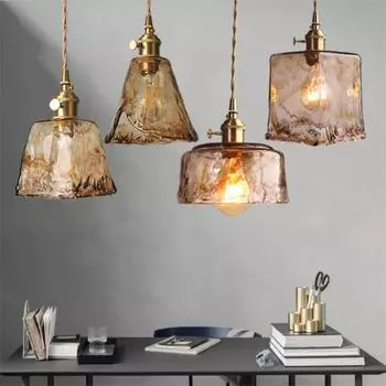 Современные скандинавские латунные стеклянные подвесные светильники для кухни, ресторана, бара, гостиной, спальни, подвесной светильник