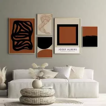 Современные скандинавские Моранди Абстрактные геометрические цветные блоки линии настенные холсты постеры картины принты для гостиной современный художественный декор 21x30cm No Framed