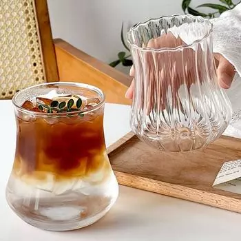 Современные стеклянные чашки, прозрачные чашки для сока, молока, бутылки, холодного кофе, кружки для столовой, бара, декора, домашнего интерьера, чашки для завтрака, торта as picture