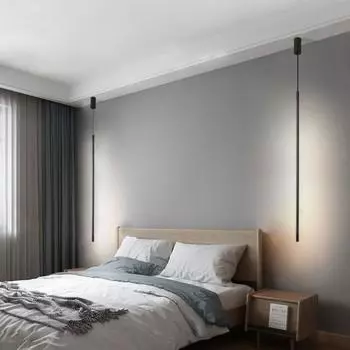 Современные светодиодные длинные подвесные светильники, скандинавские минималистские подвесные светильники для спальни, ресторана, гостиной, дома, креативного украшения Warm light