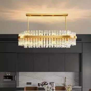 Современные светодиодные люстры, хрустальные подвесные светильники, внутренние светильники для гостиной, столовой, G9 бронзовый подвесной светильник, декор дома Warm White